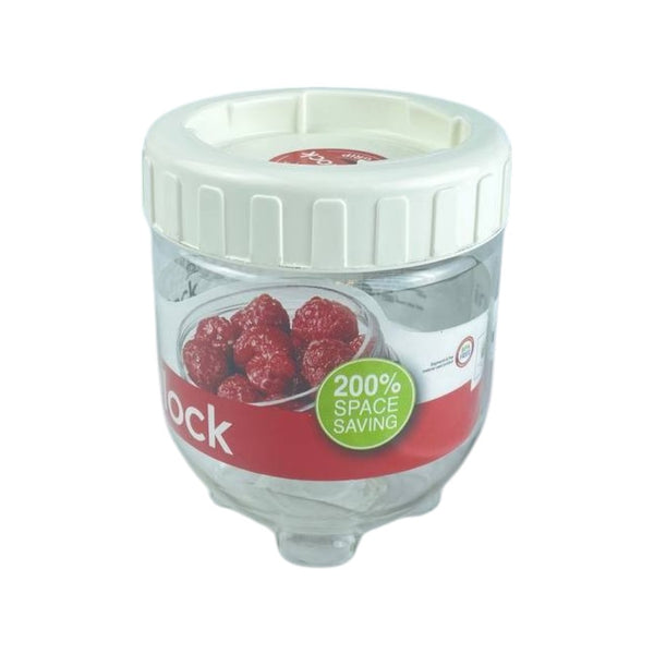 Look & Lock Space-Saving Airtight Glass Container, 280ml Capacity, BPA-Free, Durable Design