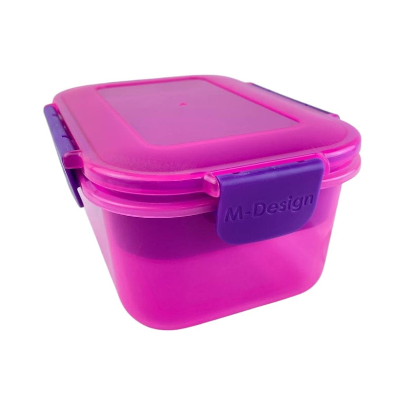 M-Design Fresco Pink Lunch Box, 1.1L, BPA-Free, Leakproof, Lightweight, Microwave Safe