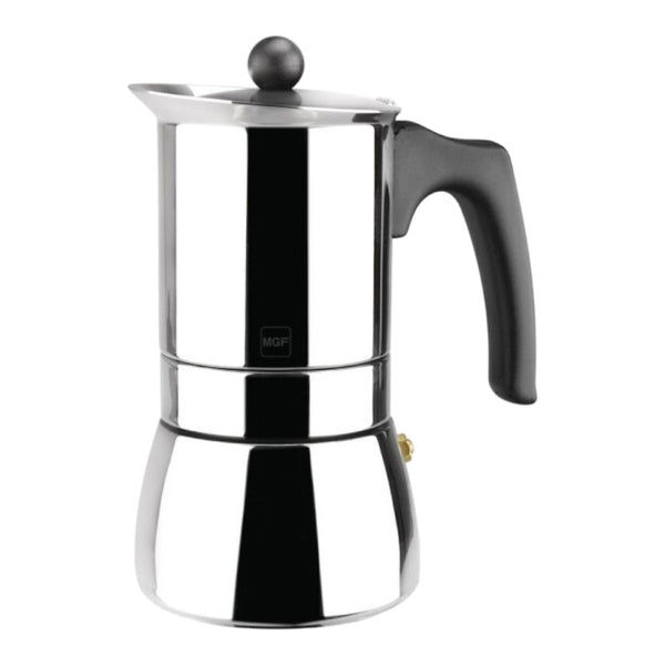 Magefesa Stainless Steel Coffee Maker - 10 Cups Capacity With Durable & Comfortable Handle