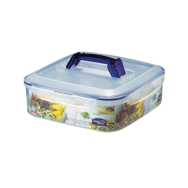 Look & Lock Airtight Food Container With 4 Compartments And Sauce Cup, 6.5L Capacity, BPA-Free