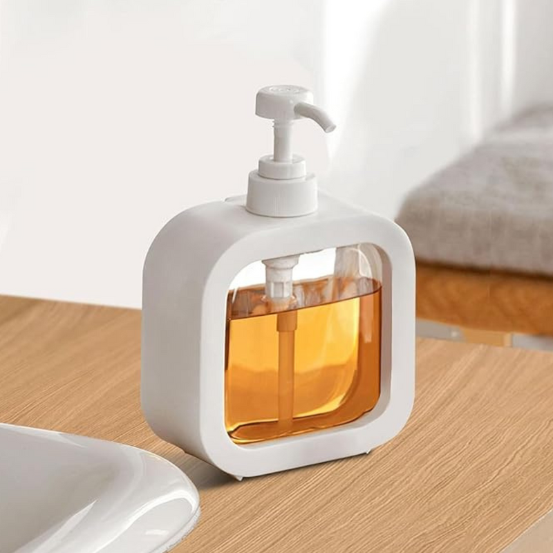 Compact Countertop Soap Dispenser With Transparent Design - Perfect For Kitchen Or Bathroom