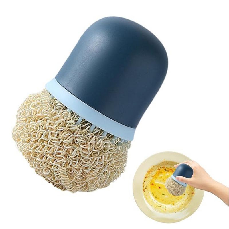 Ergonomic Dish Scrubber With Handle - Durable Cleaning Brush For Dishes, Pans, And Kitchen Use