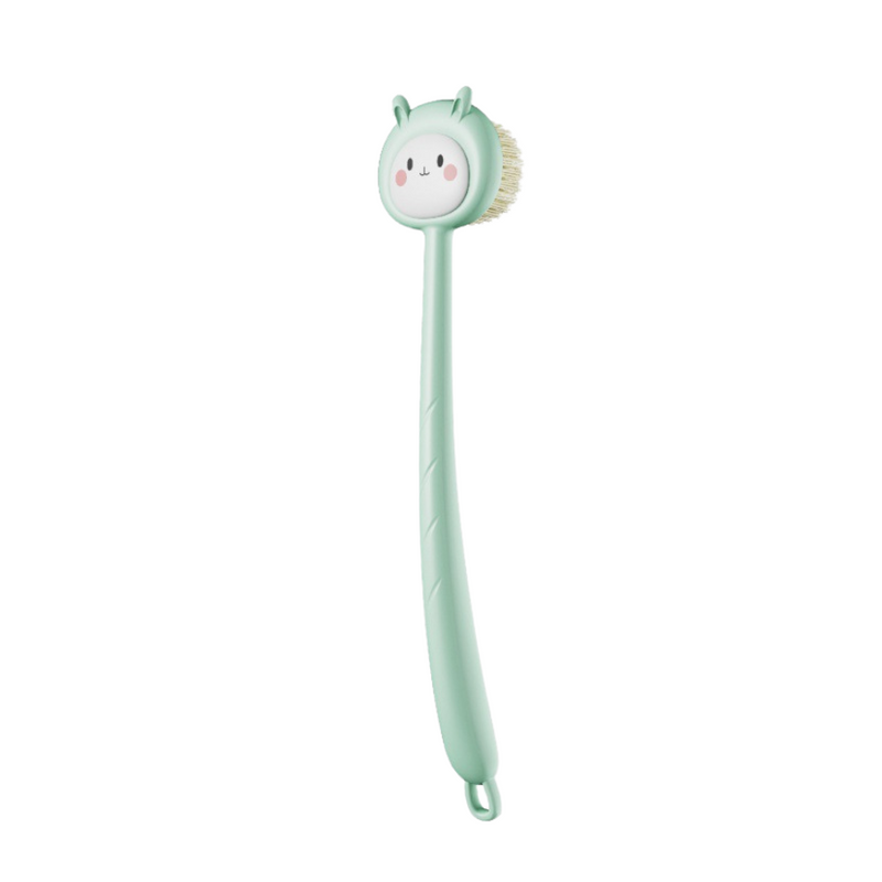 Cute Long-Handle Soft Bristle Body Brush For Shower & Bath – Gentle Exfoliation & Deep Cleaning