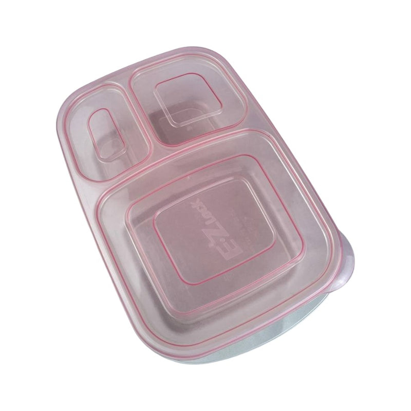 E.Z Lock Pastel Food Storage Containers - 965ml - Airtight Rectangular 2-Piece Set For Meal Prep