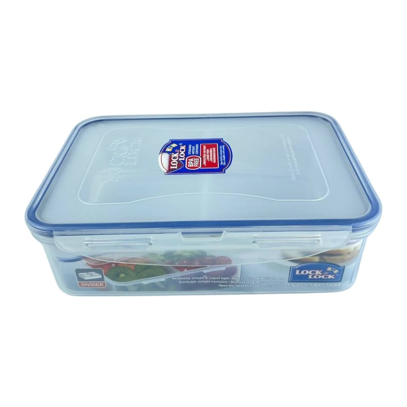 Look & Lock Airtight Food Storage Container, 1.6L Capacity, BPA-Free, With Divider And Leakproof Lid