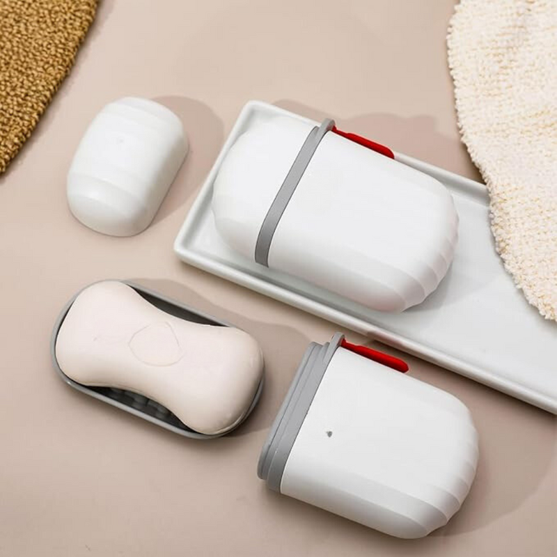 Portable Travel Soap Case With Secure Clip Lock And Leak-Proof Design For On-The-Go Convenience