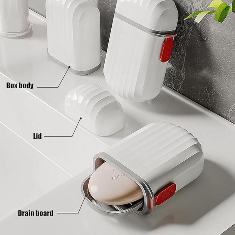 Portable Travel Soap Case With Secure Clip Lock And Leak-Proof Design For On-The-Go Convenience