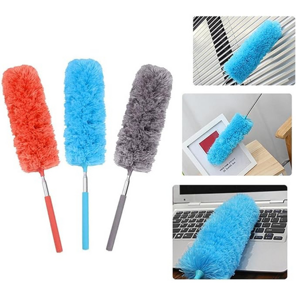 Extendable Microfiber Dusting Brush For Home Cleaning, Furniture, And Electronics Maintenance