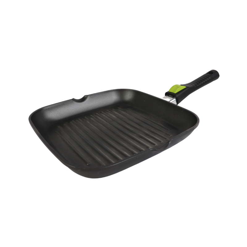 Risoli 26x26 Cm Grill Pan - Non-Stick, Removable Handle, Durable Die-Cast Aluminum For Healthy Cooking