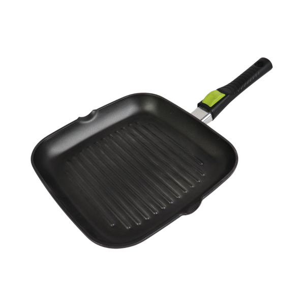 Risoli 26x26 Cm Grill Pan - Non-Stick, Removable Handle, Durable Die-Cast Aluminum For Healthy Cooking