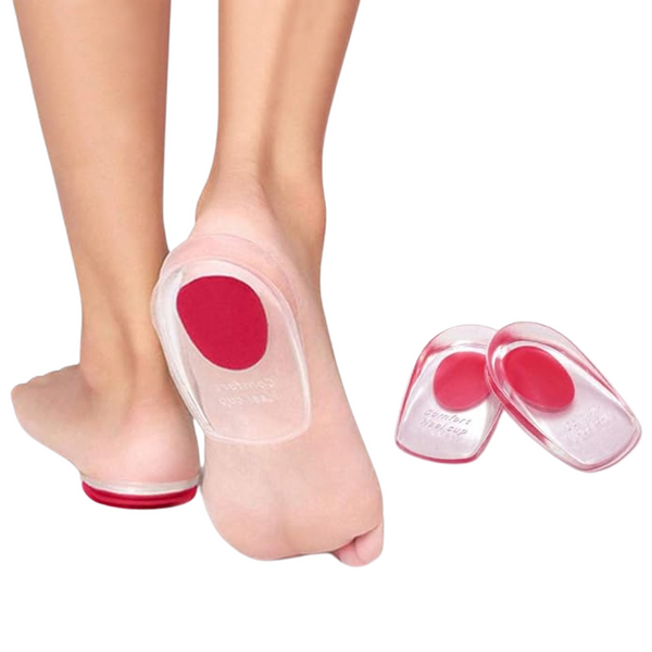 Silicone Gel Heel Cups (Pair) For Pain Relief And Comfort – Anti-Slip And Durable