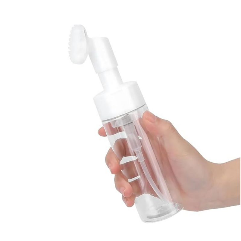 Foaming Face Cleanser Pump Bottle With Soft Silicone Brush – Deep Cleansing & Gentle Exfoliation