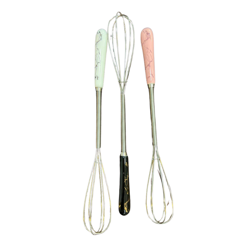 Colorful Stainless Steel Egg Whisk - Ergonomic Handle For Baking And Cooking Essentials