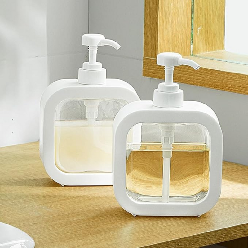 Compact Countertop Soap Dispenser With Transparent Design - Perfect For Kitchen Or Bathroom