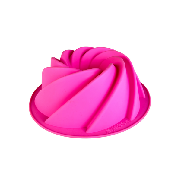 Swirl Design Silicone Bundt Cake Mold - Durable, Non-Stick, Heat Resistant Baking Tool