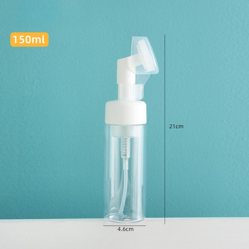 Foaming Face Cleanser Pump Bottle With Soft Silicone Brush – Deep Cleansing & Gentle Exfoliation