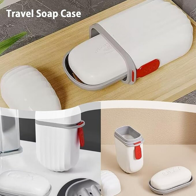 Portable Travel Soap Case With Secure Clip Lock And Leak-Proof Design For On-The-Go Convenience