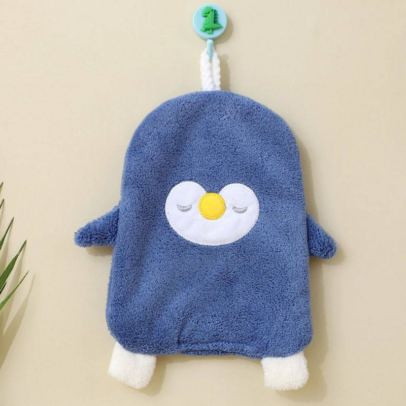 Cute Penguin-Shaped Microfiber Hand Towel – Ultra-Soft, Super Absorbent & Quick-Dry