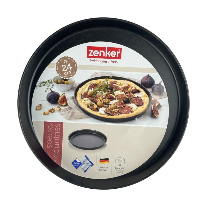 Zenker 24 Cm Non-Stick Round Pizza Pan – Ideal For Baking, Easy Release, Made In Germany