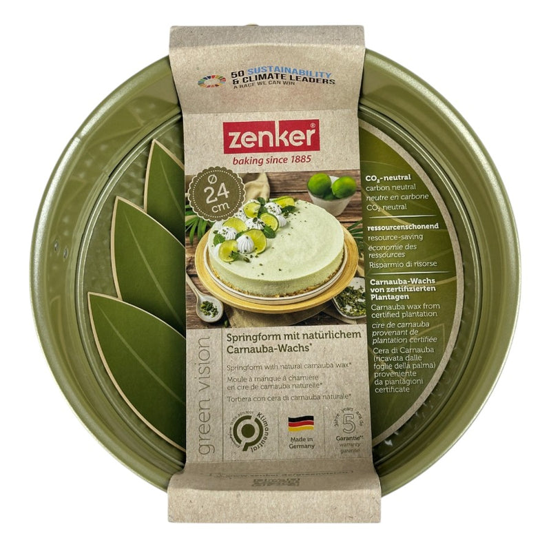 Zenker Green Vision 24cm Non-Stick Springform Pan With Carnauba Wax Coating - Eco-Friendly