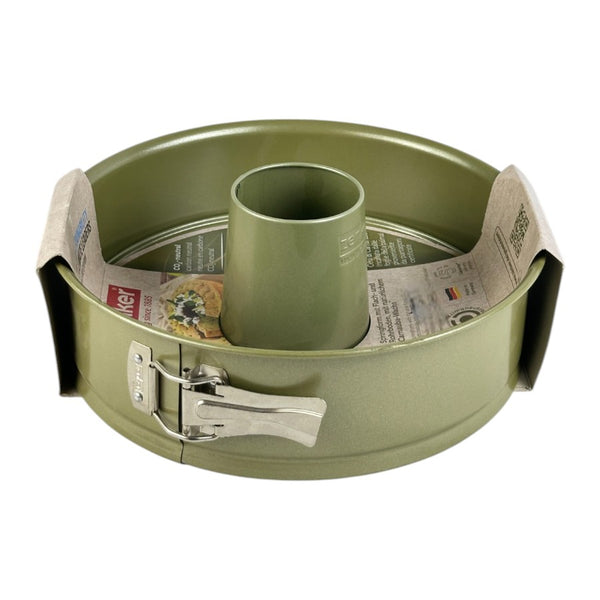 Zenker Green Vision 26cm Non-Stick Springform Pan With Flat And Tube Base - Eco-Friendly Bakeware