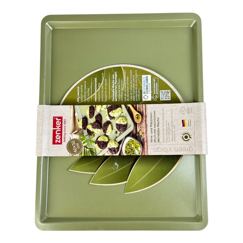 Zenker Green Vision Non-Stick Baking Tray 42x32cm - Eco-Friendly Carbon Neutral Bakeware