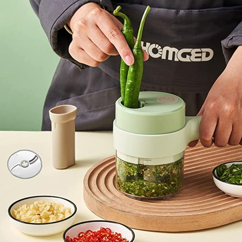 4 in 1 Portable Electric Vegetable Cutter - Cupindy