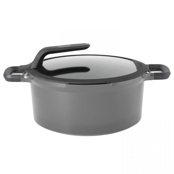 BergHOFF Covered stay-cool stockpot grey 28 cm - Gem - Cupindy