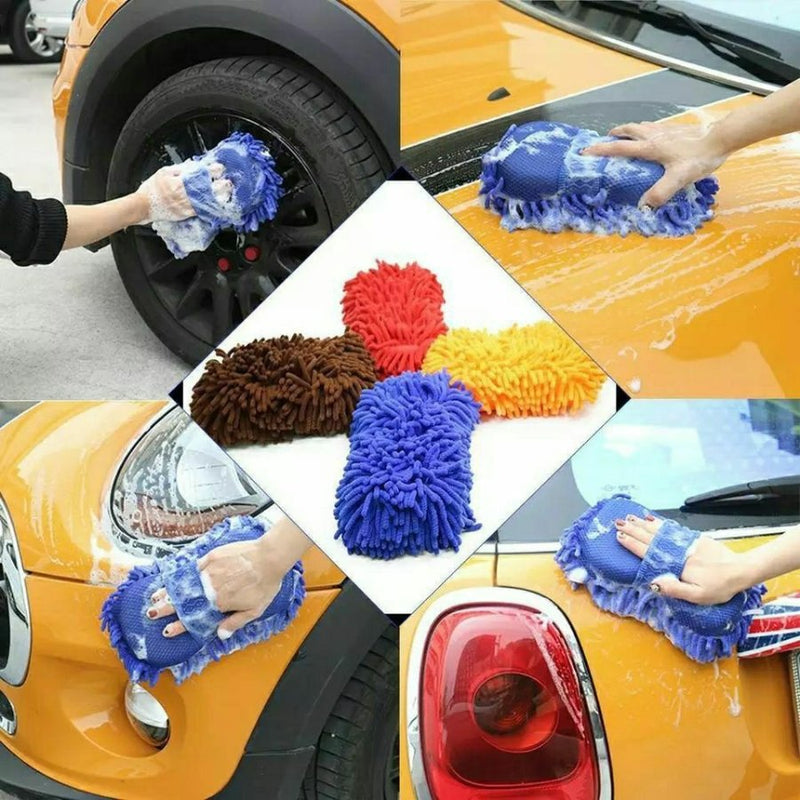 Car Wash Glove Car Hand Soft Towel Microfiber - Multi Colors - Cupindy