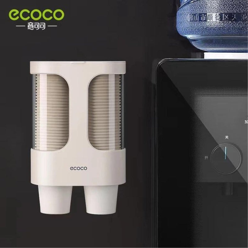 ECOCO Disposable Paper Cup Dispenser Wall Mounted - Cupindy