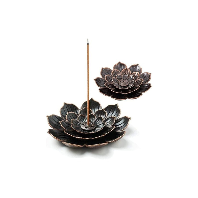 Lotus Incense Holder Brass Stick Incense - 8.5 cm - Cupindy