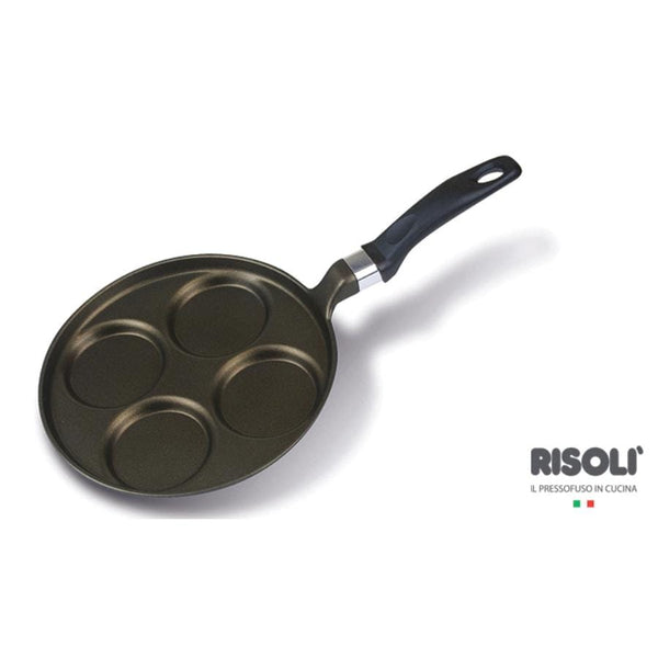 Risoli - Teflon Pan Cake, Die Cast Aluminum, 25 cm, Black - Cupindy