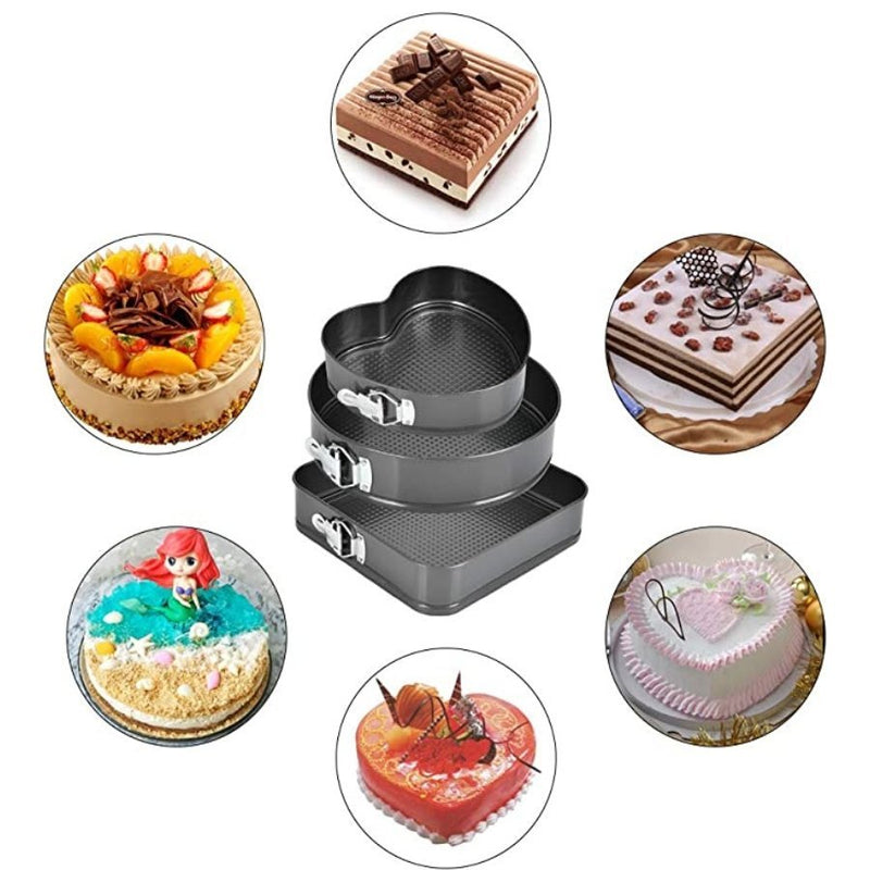 Springform Cake Pans, 3 Pcs Nonstick Cake Pan Set - Cupindy