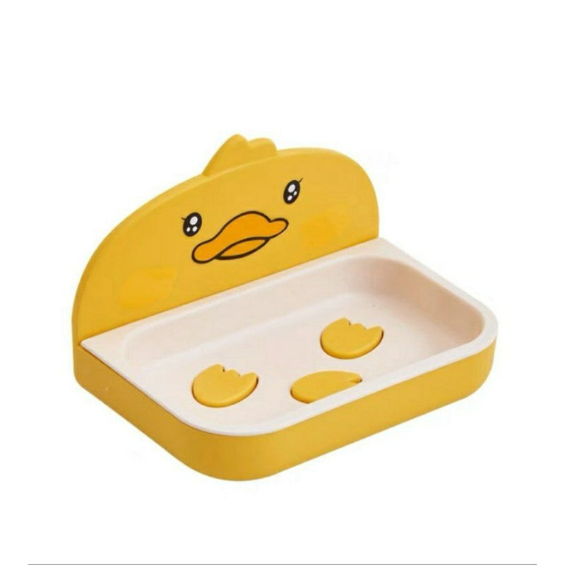 Wall-mounted Yellow Duck Soap Holder Double Layers - Cupindy