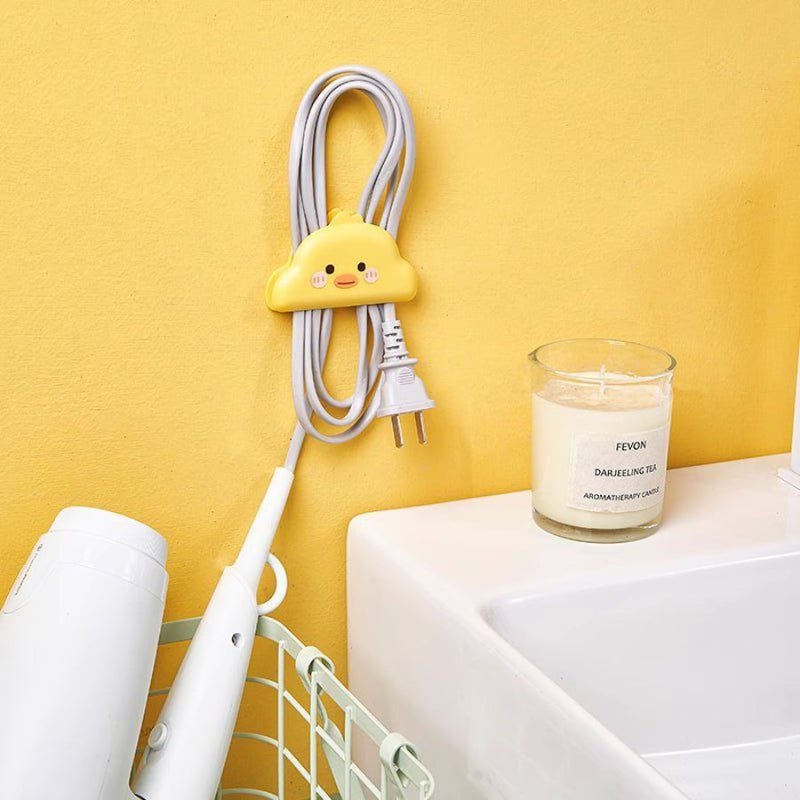 Yellow Fun Cable Clips, Cute Cable Holder - 4 Pieces - Cupindy